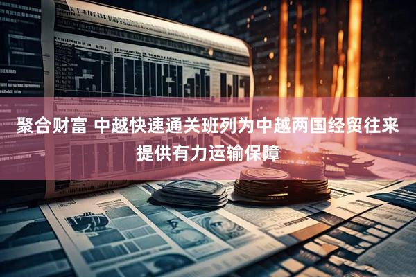 聚合财富 中越快速通关班列为中越两国经贸往来提供有力运输保障